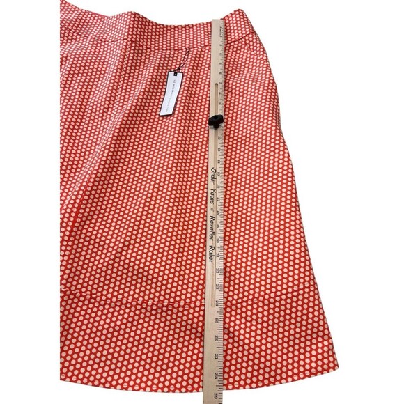 LANE BRYANT Women Stretch Cotton A-Line Flare Skirt Orange Polka Dot Size 20 - Picture 6 of 10